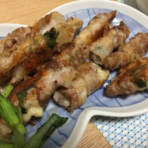 豚肉の大葉巻き（チーズと梅）